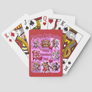 Valentine's Day Dancing Couples "Party Animals" Poker Cards