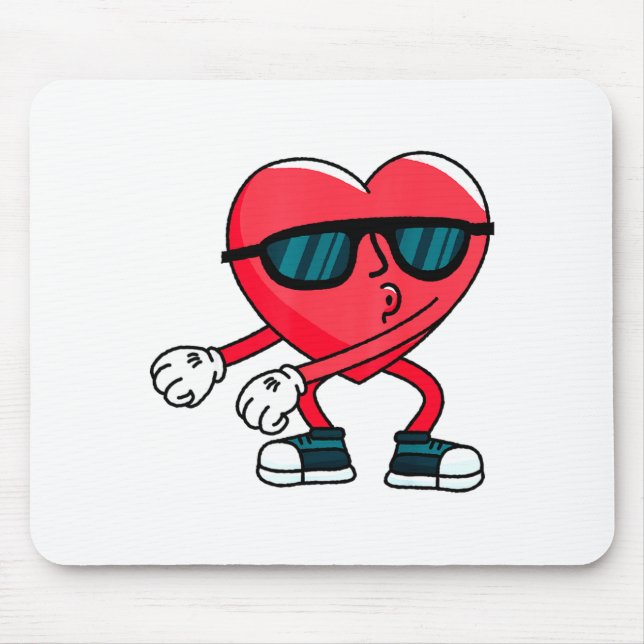 Valentines Day Dancing Heart  Mouse Pad (Front)