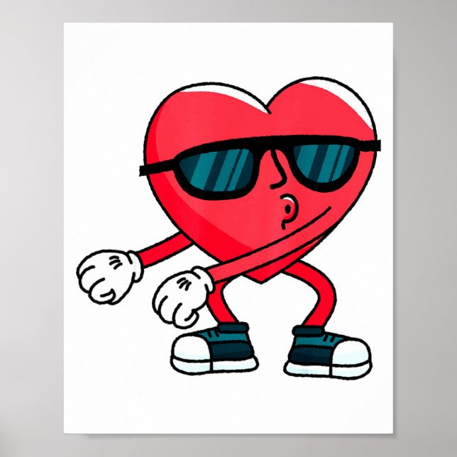 Valentines Day Dancing Heart  Poster (Front)