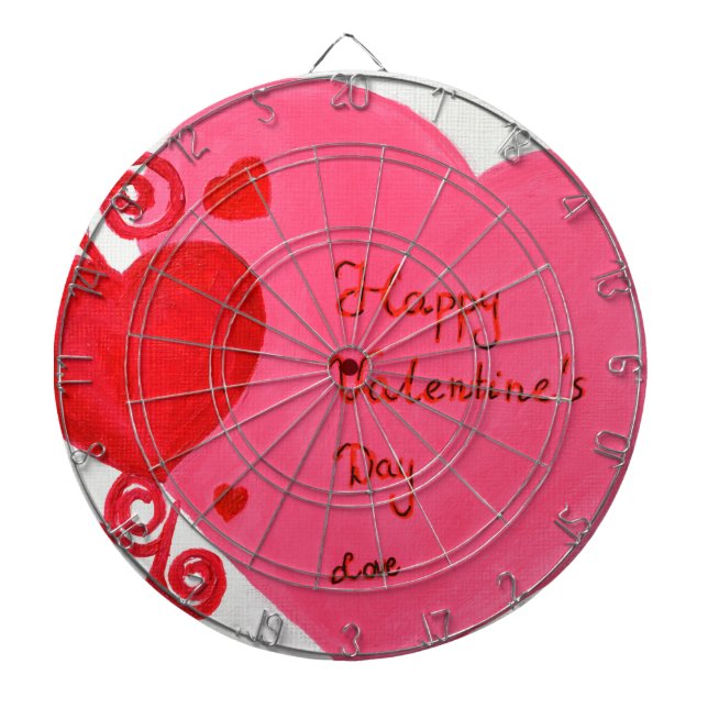 Valentine's Day Dartboard With Darts (Front)