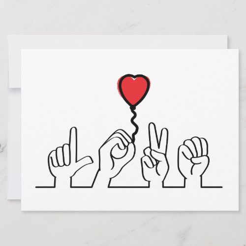 Valentines Day Deaf sign_language love  love Card