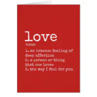 Valentine's Day Definition of Love Card