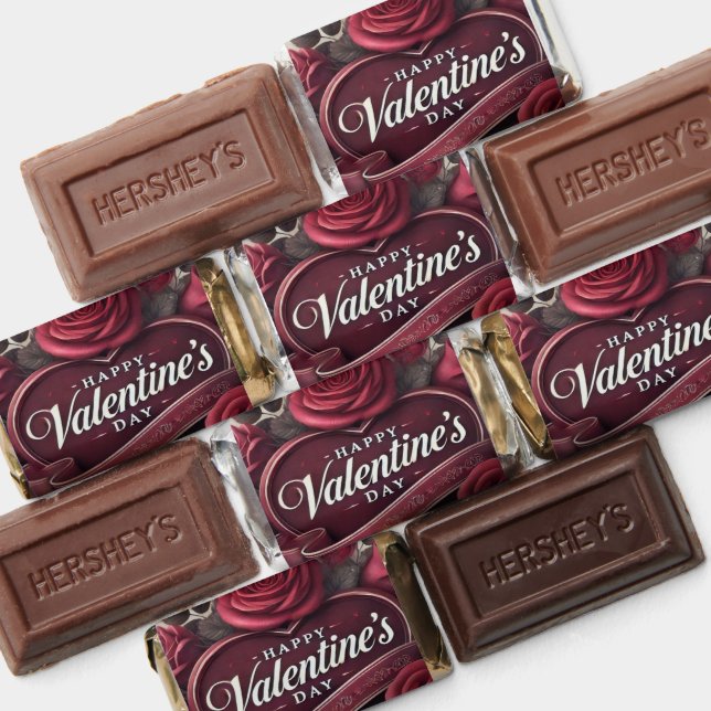 Valentine's Day Design With Roses and Heart Hershey's Miniatures (Assorted)