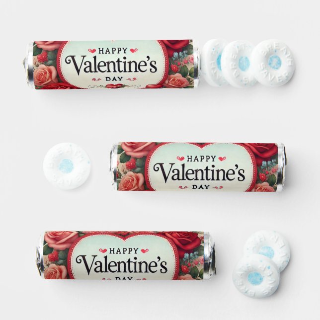 Valentine's Day Design with Roses and Hearts Breath Savers® Mints (Assorted)