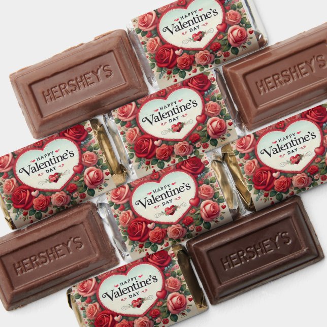 Valentine's Day Design with Roses and Hearts Hershey's Miniatures (Assorted)