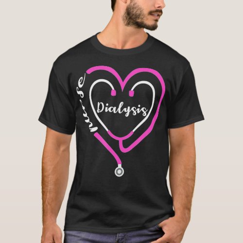 Valentines Day Dialysis Nurse Stethoscope Heart RN T_Shirt