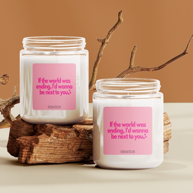 Valentine's Day Die With A Smile Pink Lyrics Scented Candle (Valentine's Day Die With A Smile Pink Lyrics Scented Candle)