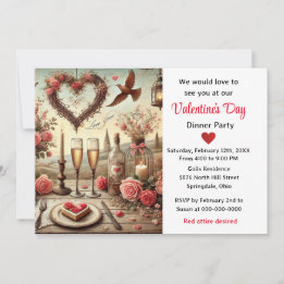 Valentine's Day Dinner Invitation