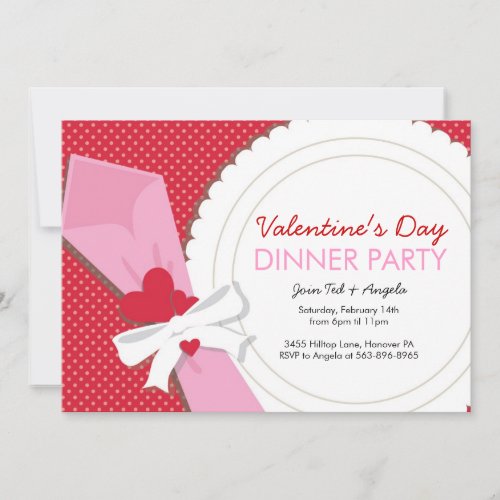 Valentines Day Dinner Party Invitation