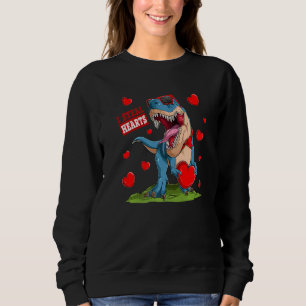 Valentines Day Dinosaur I Steal Hearts Boys Men Lo Sweatshirt