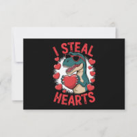 Valentines Day Dinosaur I Steal Hearts Love T rex