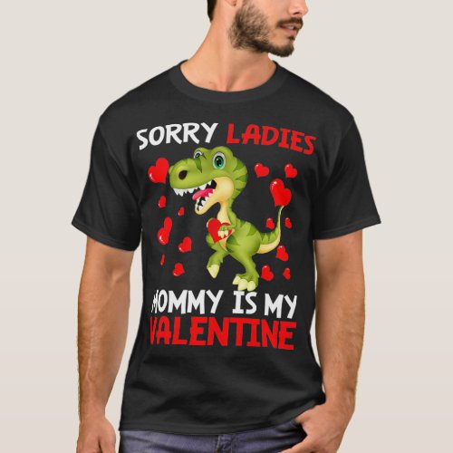 Valentines Day Dinosaur Mommy Is My Valentine Matc T_Shirt
