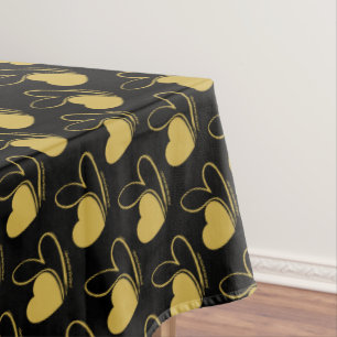 Valentine's Day Distorted Tilted Hearts Tablecloth