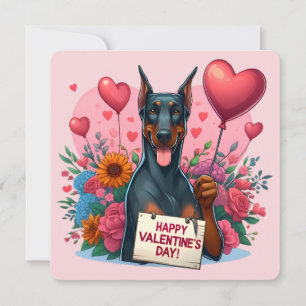 Valentine's Day - Doberman 1 - Card