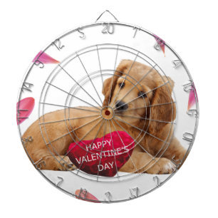 Valentine's Day Dog Photo Dartboard With Darts