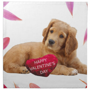 Valentine's Day Dog Photo Napkin