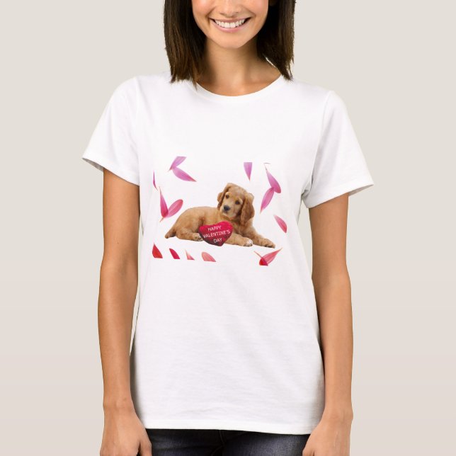 Valentine's Day Dog Photo T-Shirt (Front)