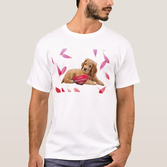 Valentine's Day Dog Photo T-Shirt (Front)