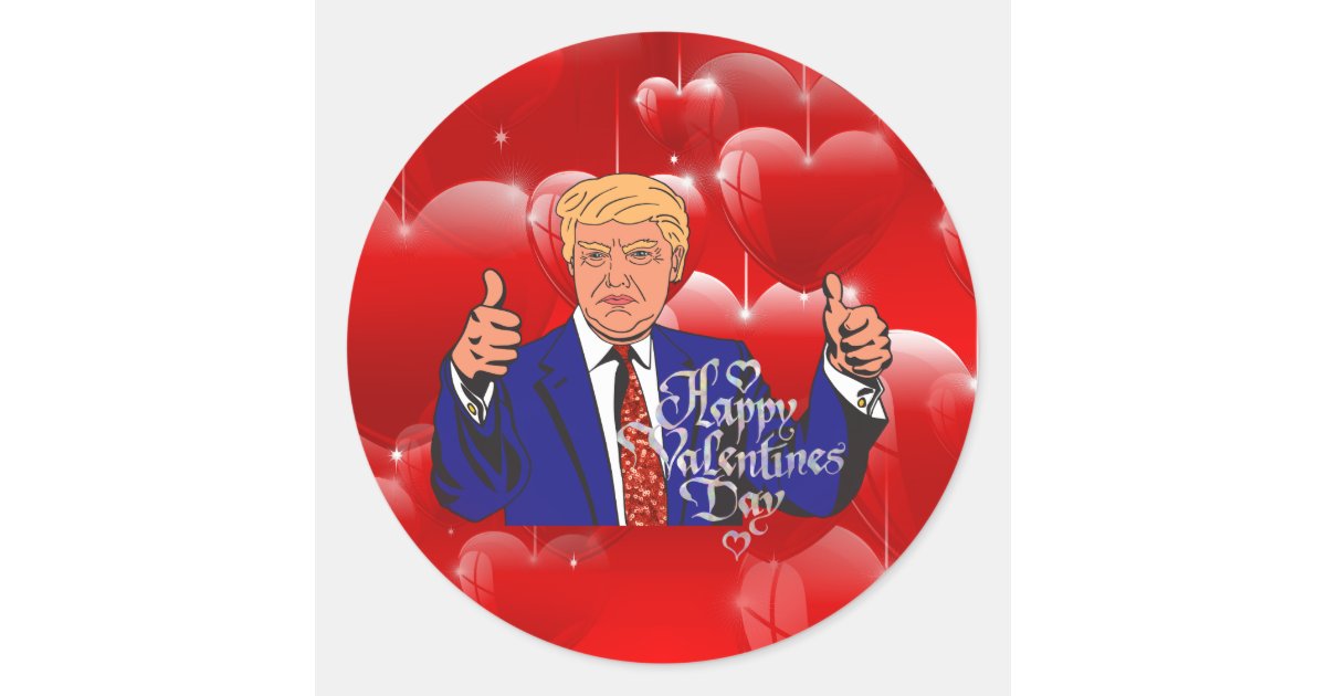 valentines-day-donald-trump-classic-round-sticker-zazzle