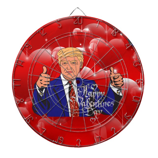 valentines day donald trump dart board (Front)