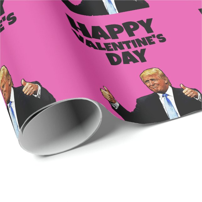 VALENTINE'S DAY DONALD TRUMP WRAPPING PAPER (Roll Corner)