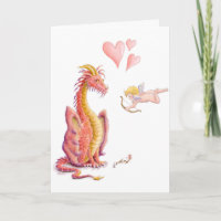 Valentine's Day Dragon Holiday Card