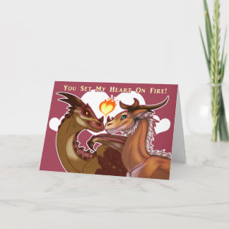 Valentine's Day Dragons Card