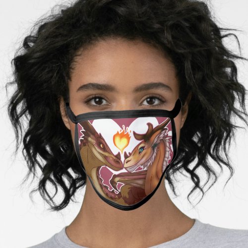 Valentines Day Dragons Face Mask