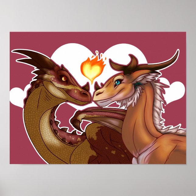 Valentine's Day Dragons Poster (Front)