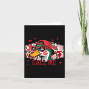Valentine's Day Duck Hunting Camo Call Me Toddler  Card
