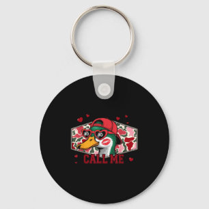 Valentine's Day Duck Hunting Camo Call Me Toddler Keychain