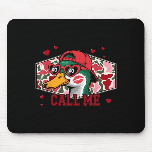 Valentine's Day Duck Hunting Camo Call Me Toddler  Mouse Pad (Front)