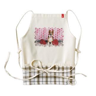 Valentine's Day - Dunkin - Corgi Zazzle HEART Apron