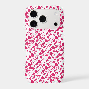 Valentines day elements patterns iPhone 17 pro case