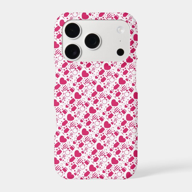 Valentines day elements patterns Case-Mate iPhone case (Back)