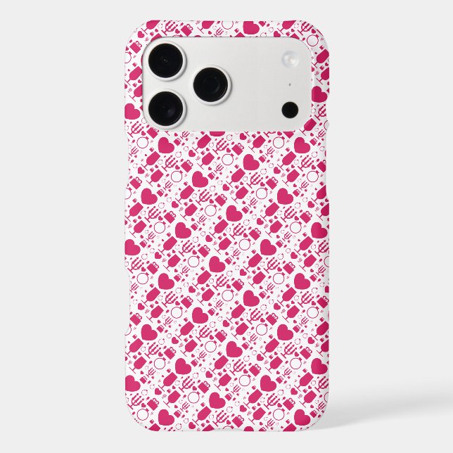Valentines day elements patterns Case-Mate iPhone case (Back)
