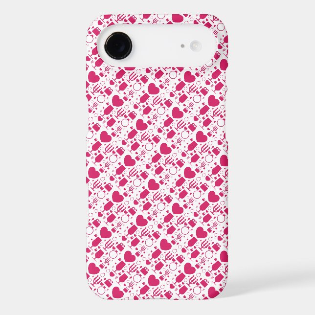 Valentines day elements patterns Case-Mate iPhone case (Back)