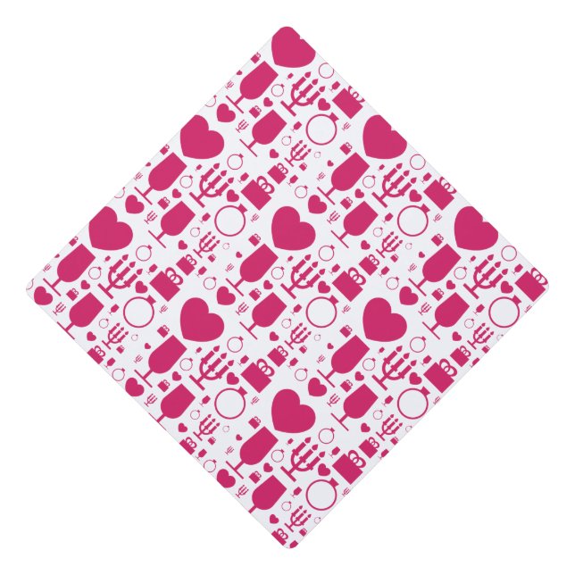 Valentines day elements patterns graduation cap topper (Front)