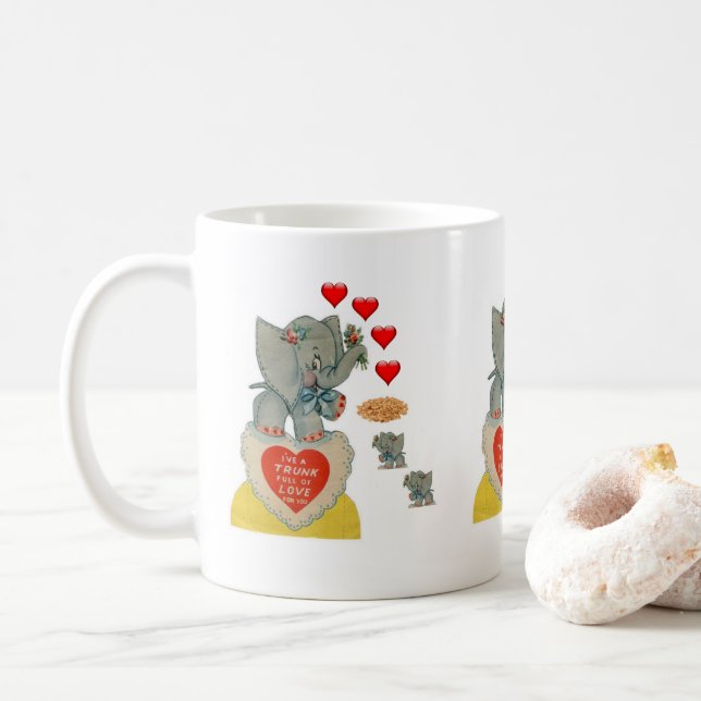 Valentine's Day Elephant Mugs (With Donut)