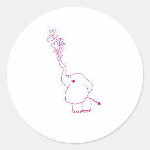 Valentine's Day Elephant Sticker