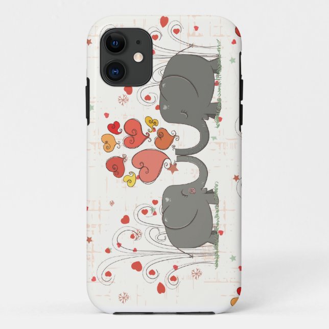 Valentine's Day Elephants Case-Mate iPhone Case (Back)