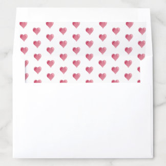 Valentine's Day Envelope Liner With Hearts
