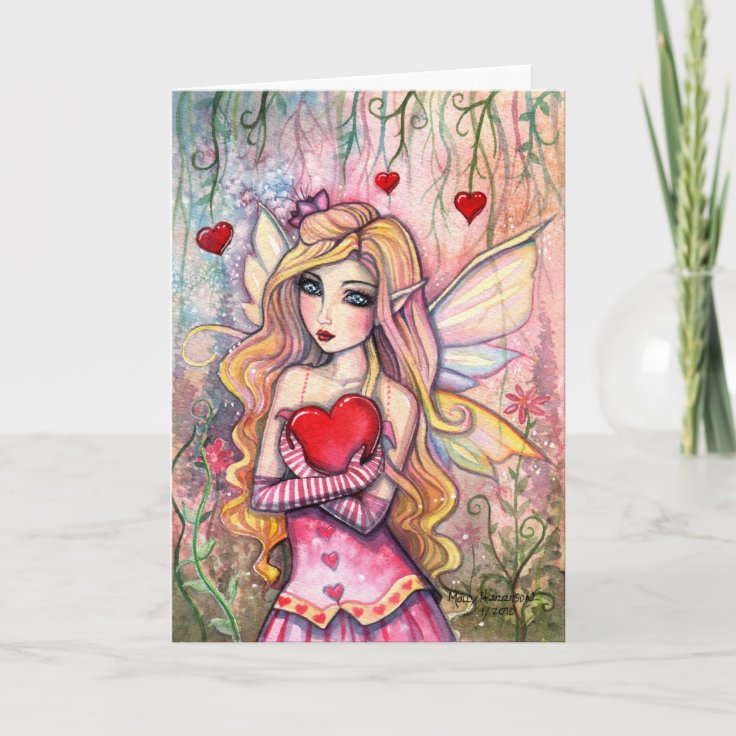 Valentine's Day Fairy Card by Molly Harrison | Zazzle