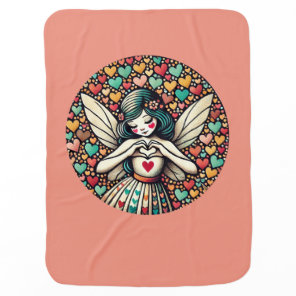 Valentine's Day Fairy Valentine                    Baby Blanket