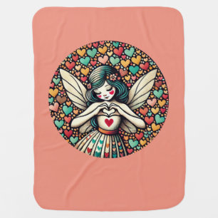 Valentine's Day Fairy Valentine                    Baby Blanket