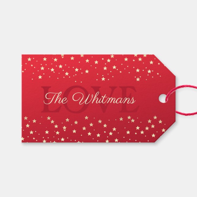 Valentine's Day Family Love Gift Tags (Front (Horizontal))