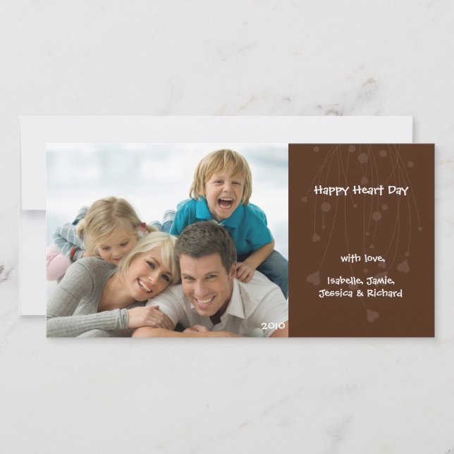 Valentine's Day Family Love Photo Card (Front)