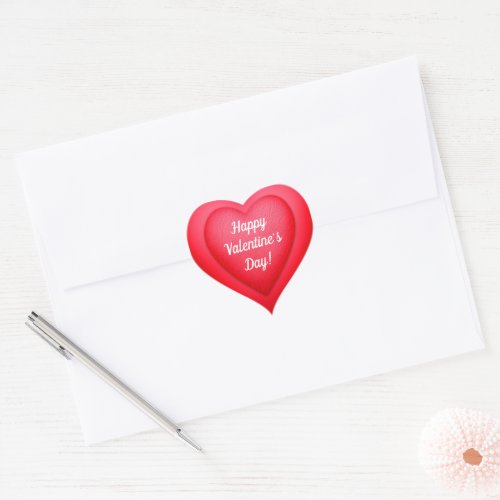 Valentines Day Fancy Red Hearts Personalized Heart Sticker