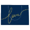 VALENTINE'S DAY FAUX GOLD FOIL LOVE SCRIPT - BLUE