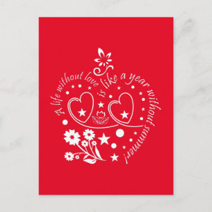 Valentine's Day, Feast of Love, February 14th Postcard